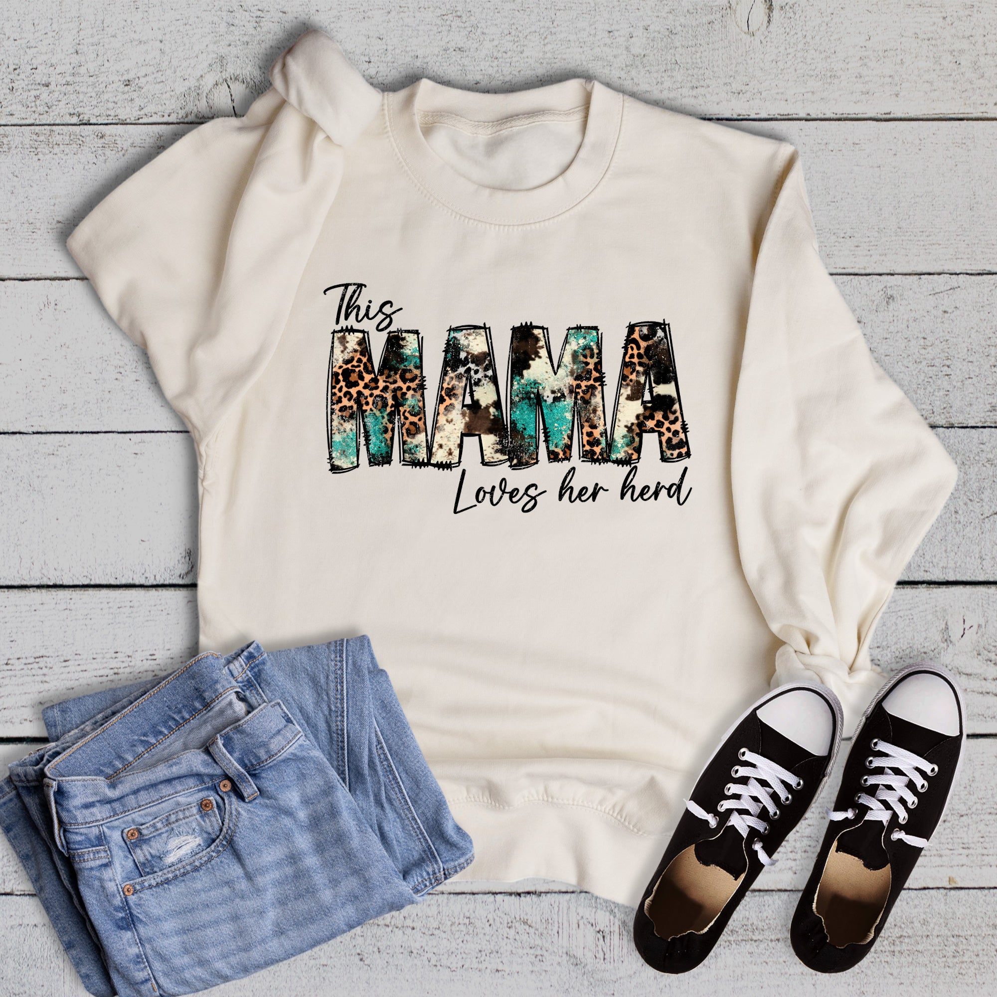 Faith This Mama Loves Her Herd Sweatshirt