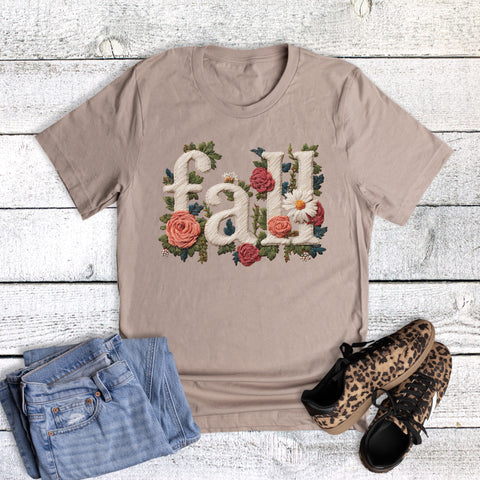 Fall Faux Embroidery