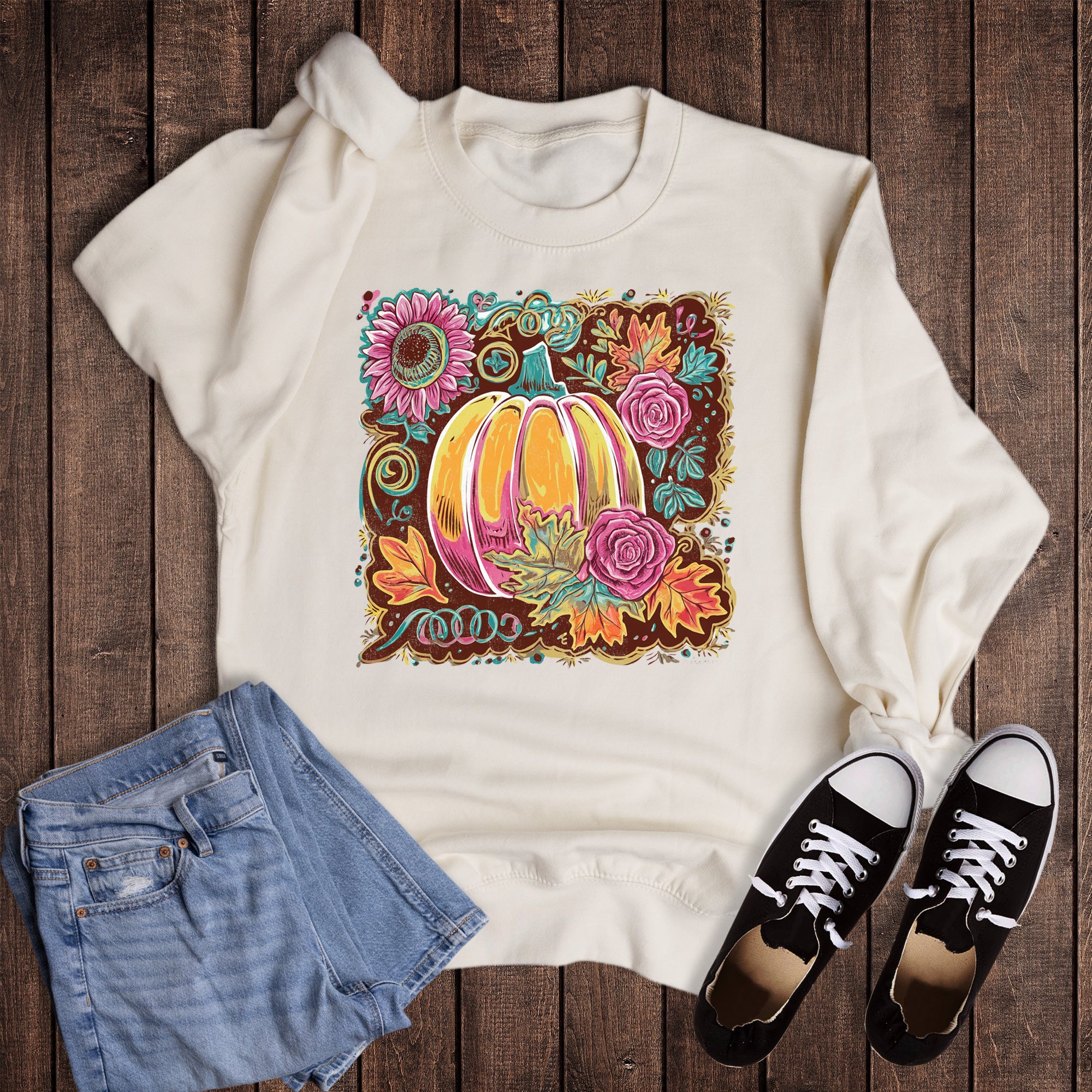 Fall Sunflower Pumpkin Sweatshirt