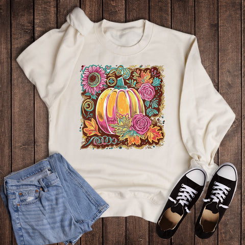 Fall Sunflower Pumpkin Sweatshirt