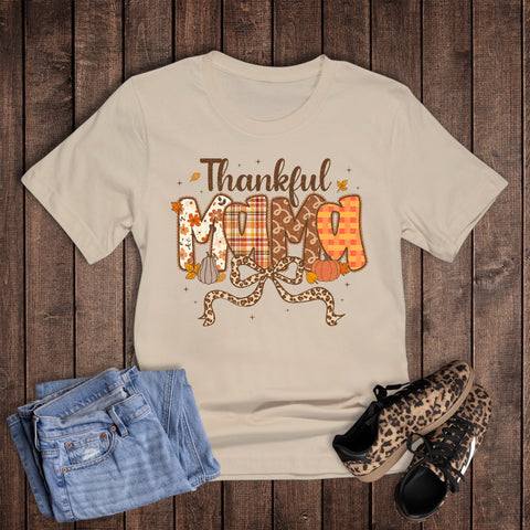 Fall Thankful Mama with Bow