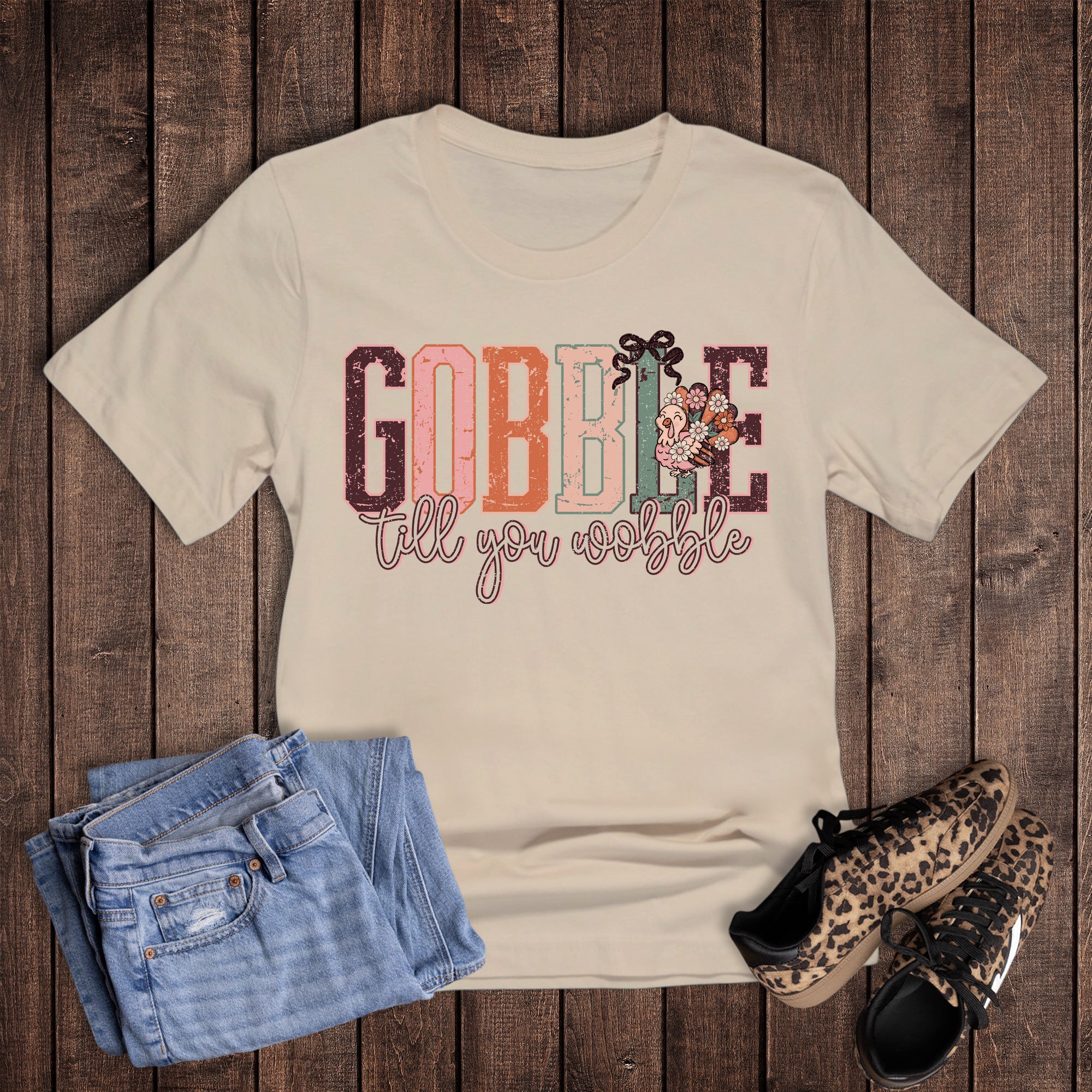 Fall Thanksgiving Gobble Till You Wobble Turkey