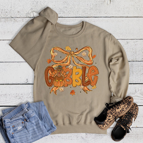 Fall Thanksgiving Turkey Gobble Sweatshirt