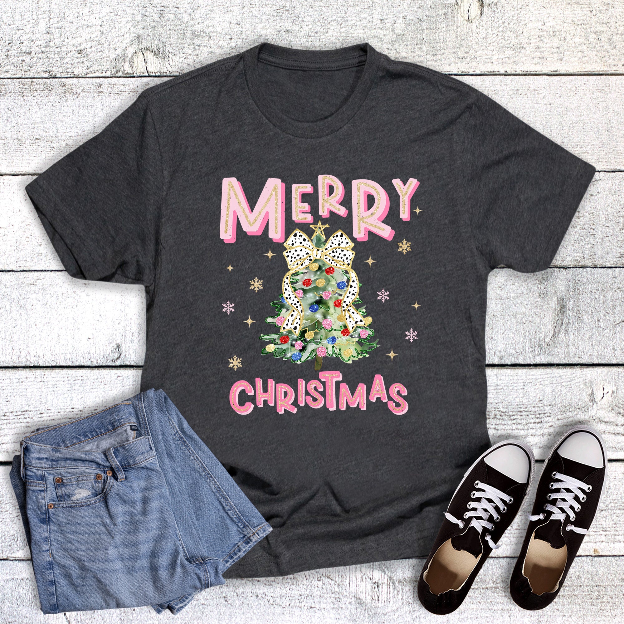 Faux Glitter Merry Christmas