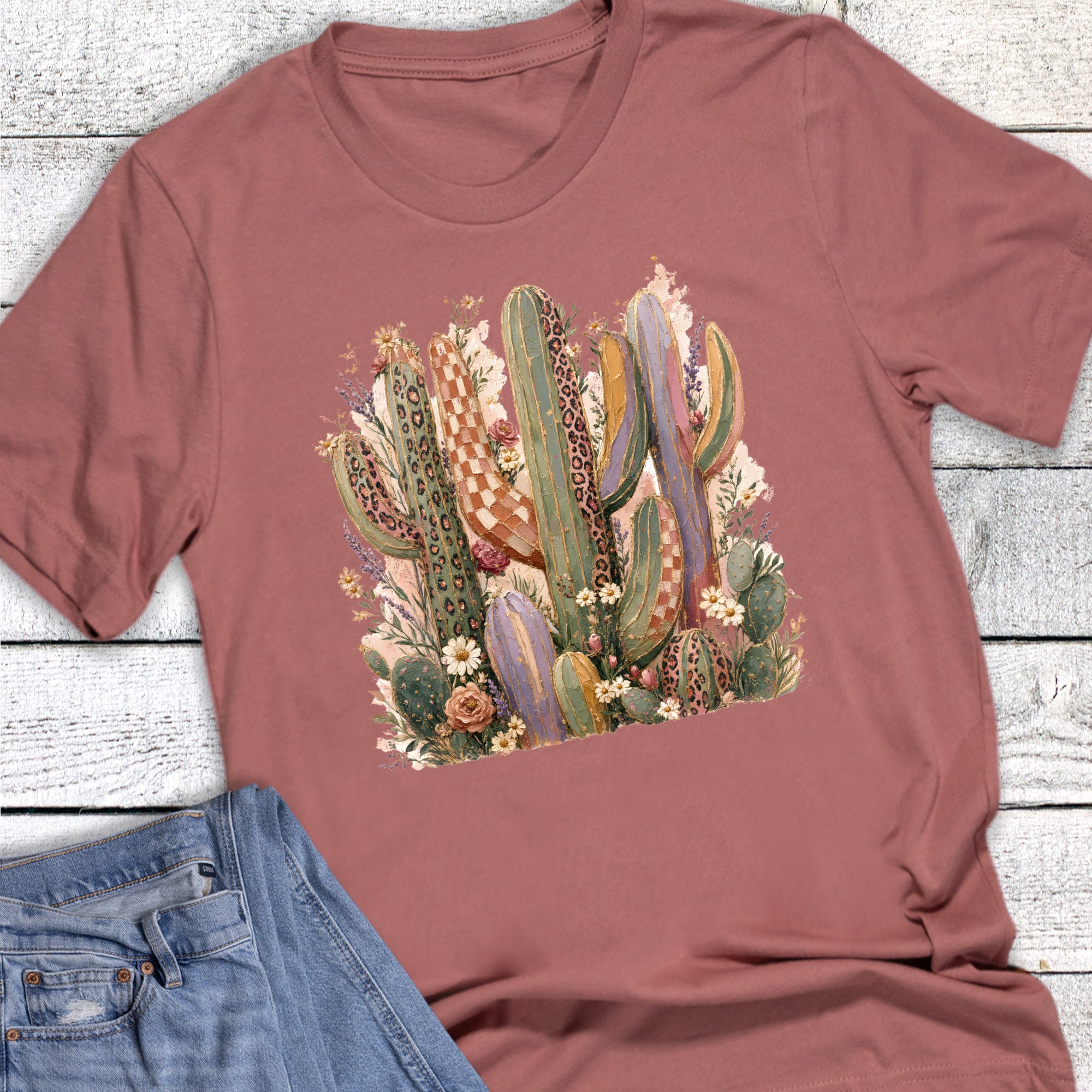 Faux Paint Cactus And Florals