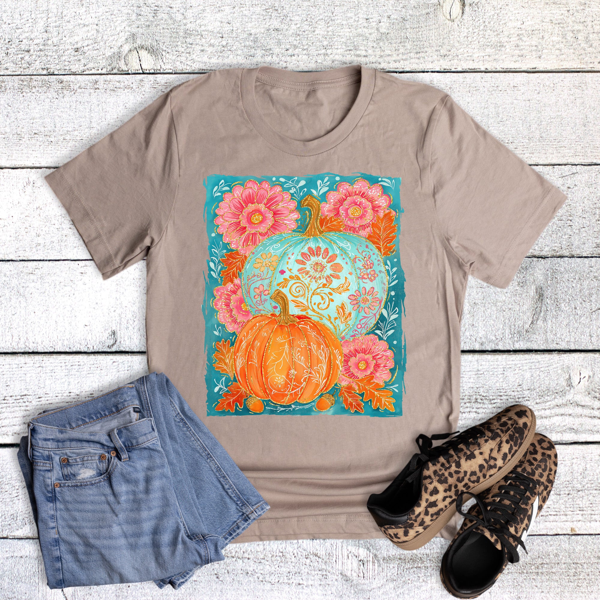 Floral Fall Pumpkin