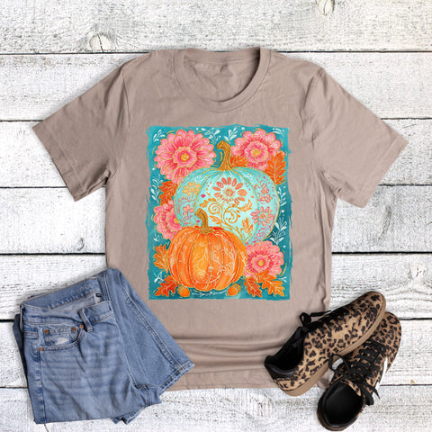 Floral Fall Pumpkin
