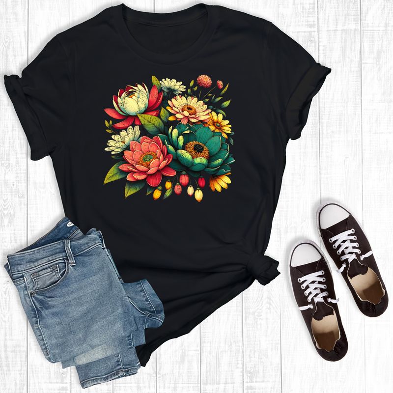 Floral Bouquet Black