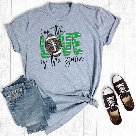 For The Love Of The Game Leopard Football Grey