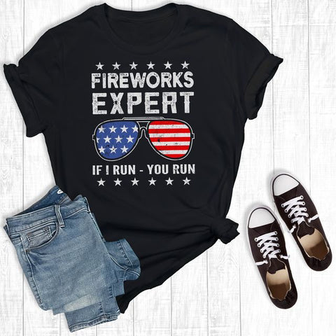 4th of July Firework Expert Graphic Tee