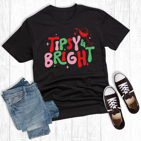 Funny Christmas Tipsy and Bright