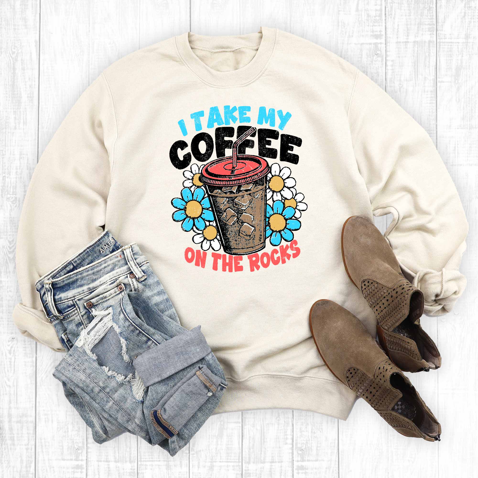 Funny I Take My Coffee on the Rocks Sweatshirt