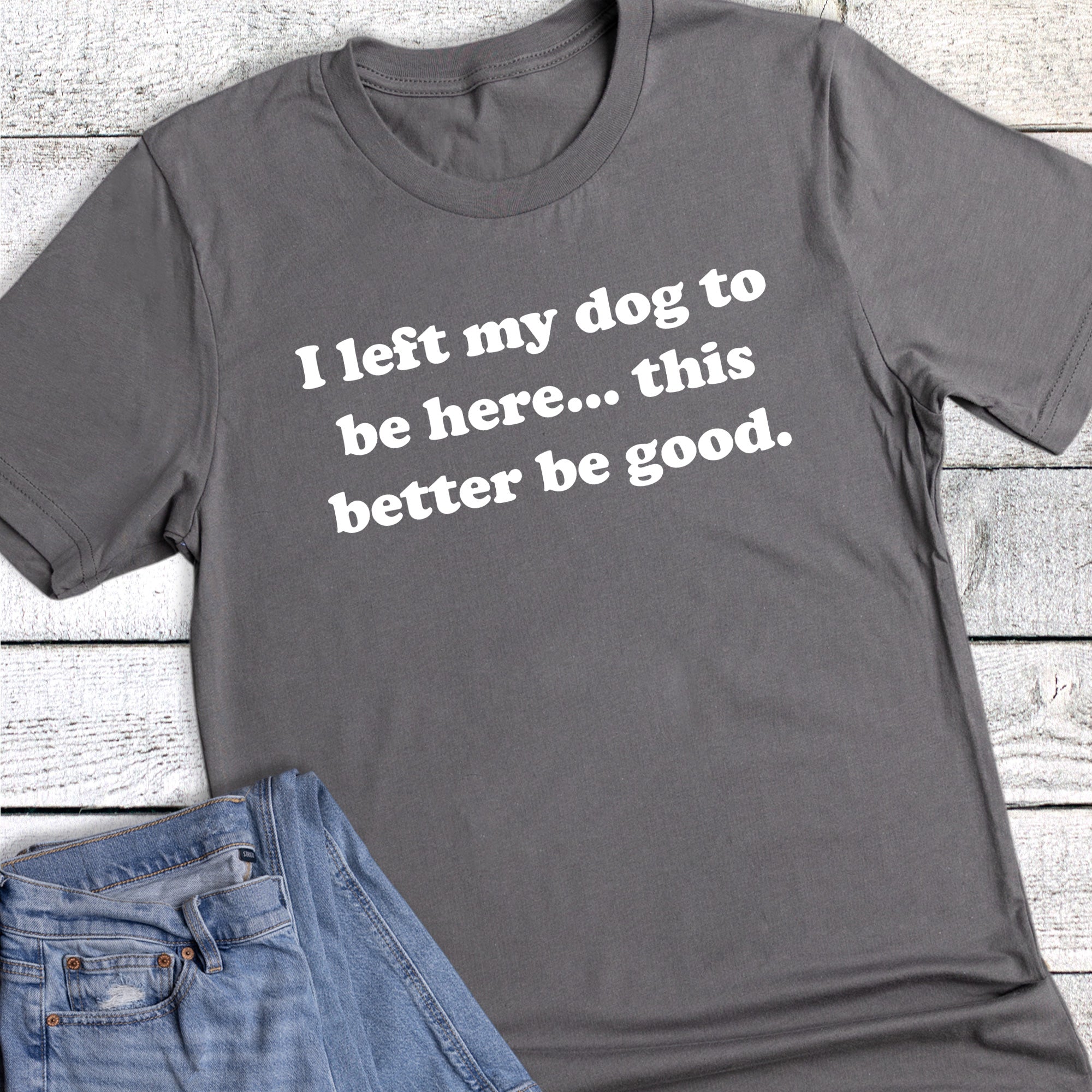 Funny Pets I Left My Dog Graphic Tee