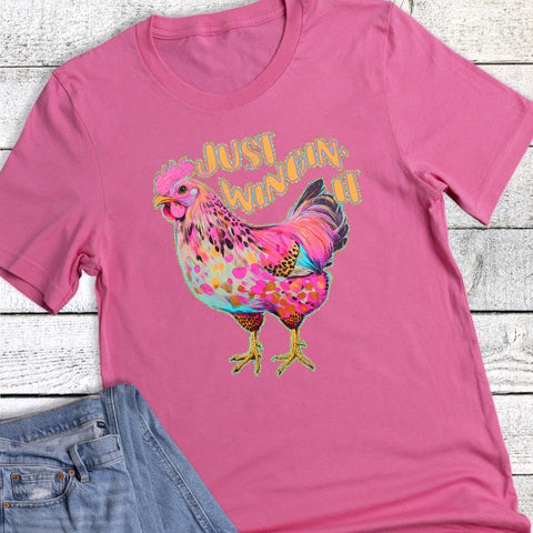 Funny Western Just Wingin It Graphic Tee