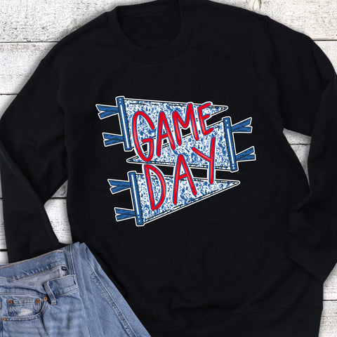 Gameday Floral Pennant Flags Sweatshirt