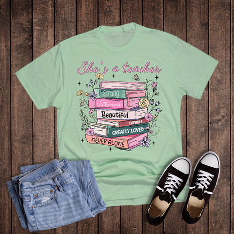 Retro Boho She's a Teacher