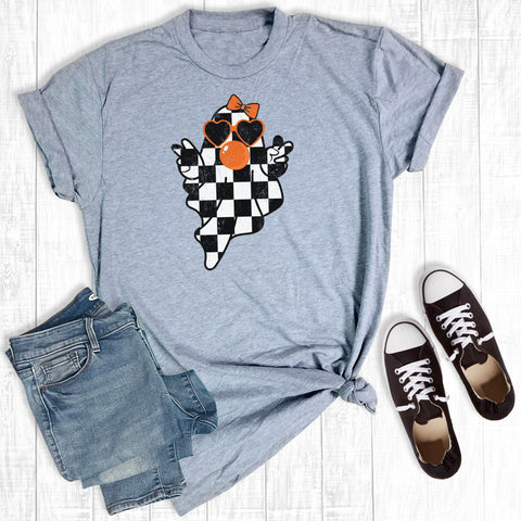 Retro Checkered Peace Ghost