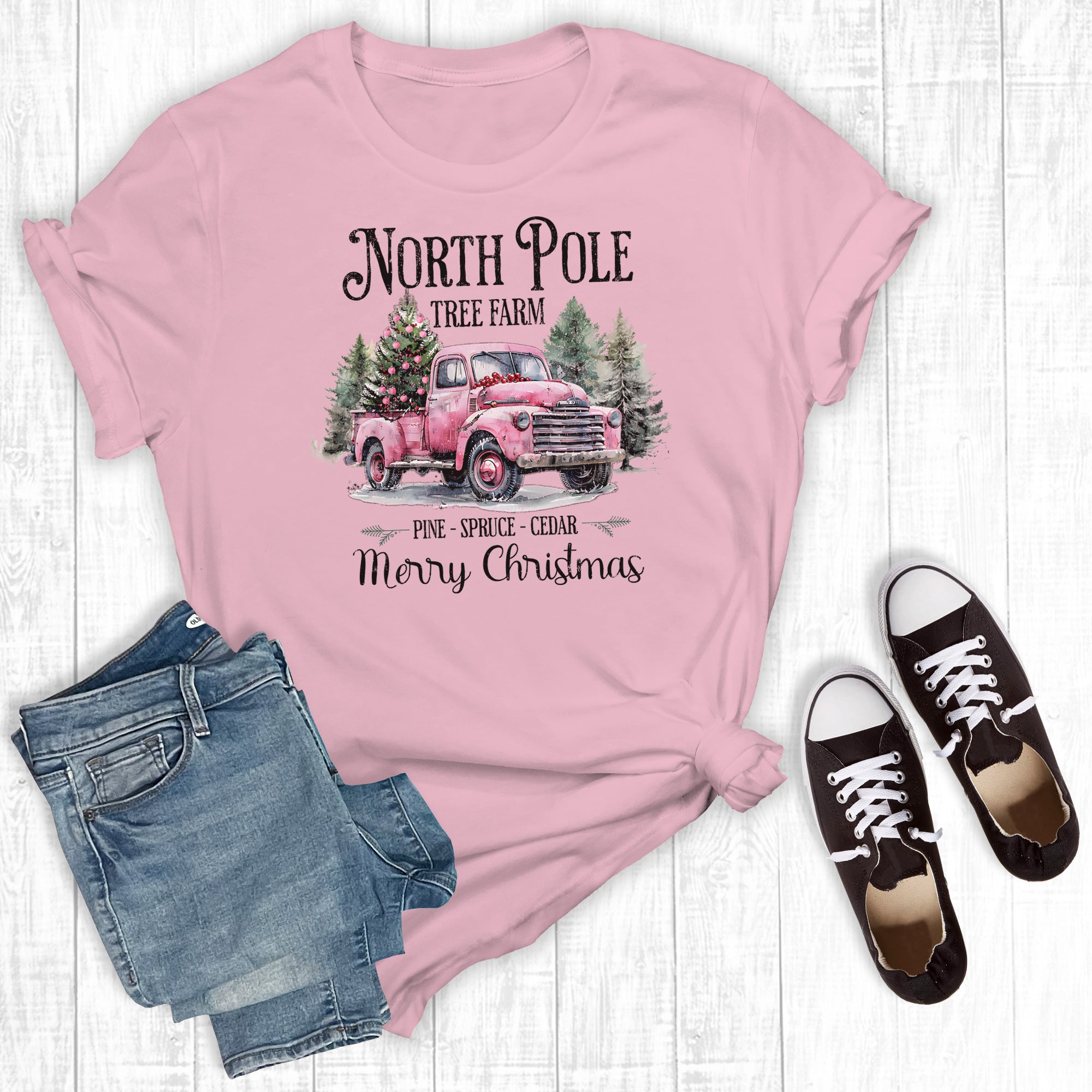 Retro Christmas North Pole Christmas Tree Farm