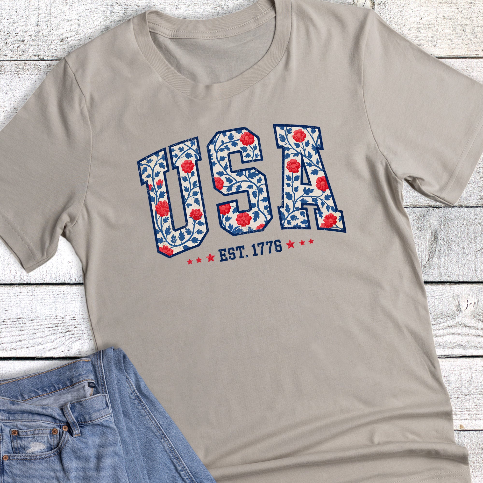 Retro Coquette USA EST 1776 4th Of July Graphic Tee