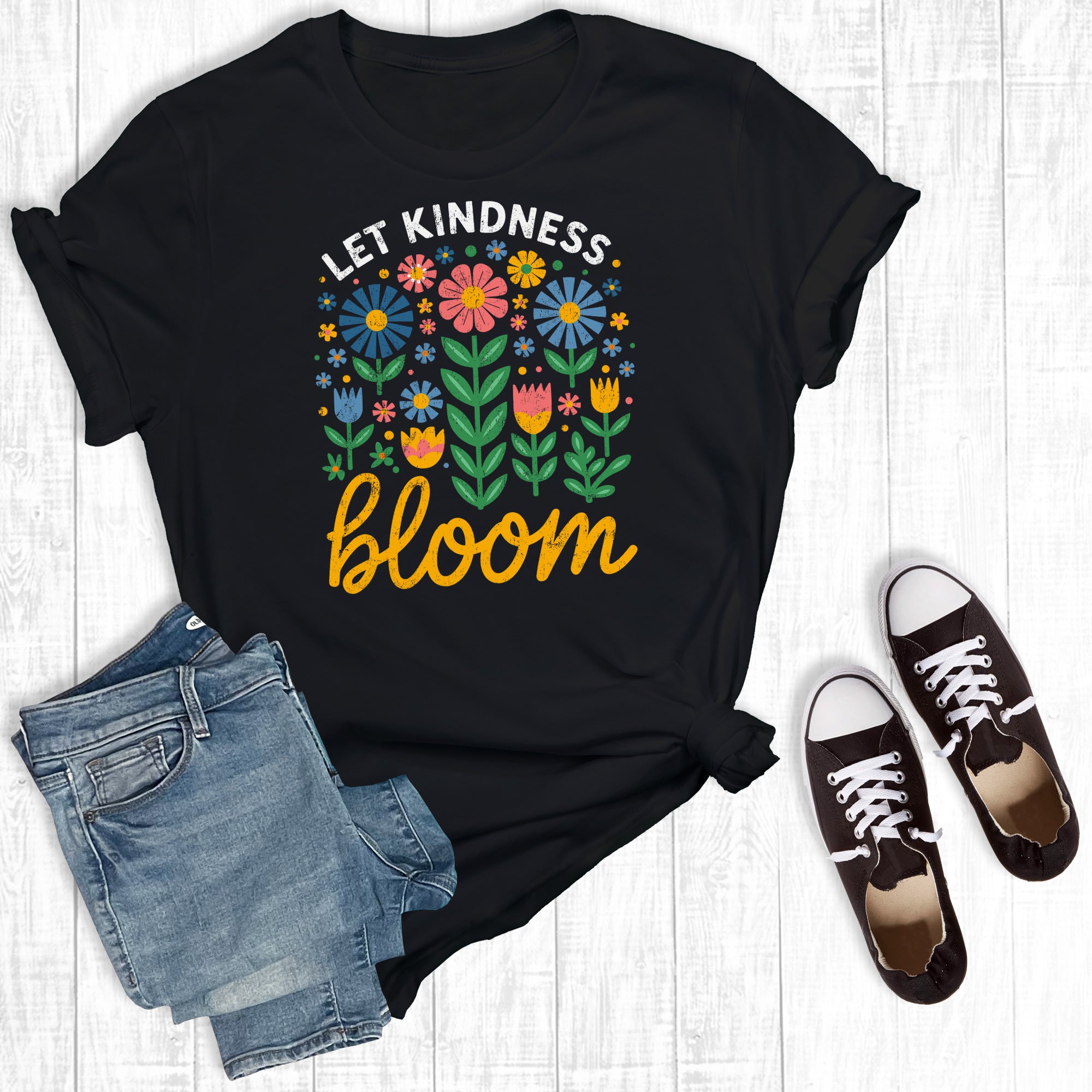 Retro Floral Let Kindness Bloom