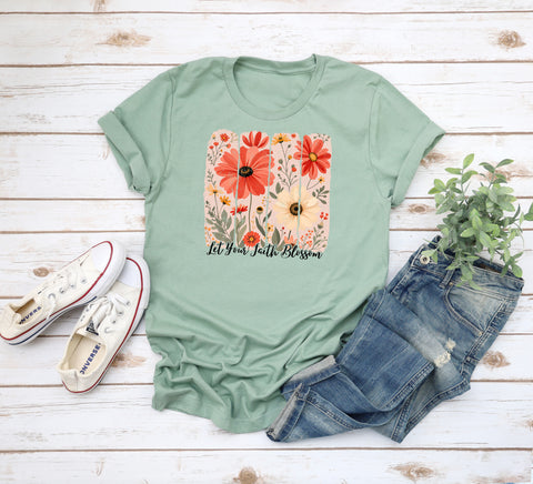 Retro Floral Let Your Faith Blossom