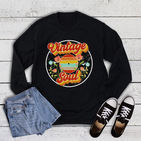 Retro Record Floral Vintage Soul Sweatshirt