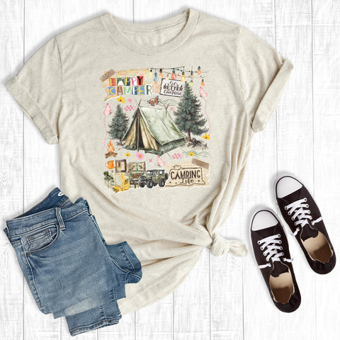 Retro Summer Camping Collage