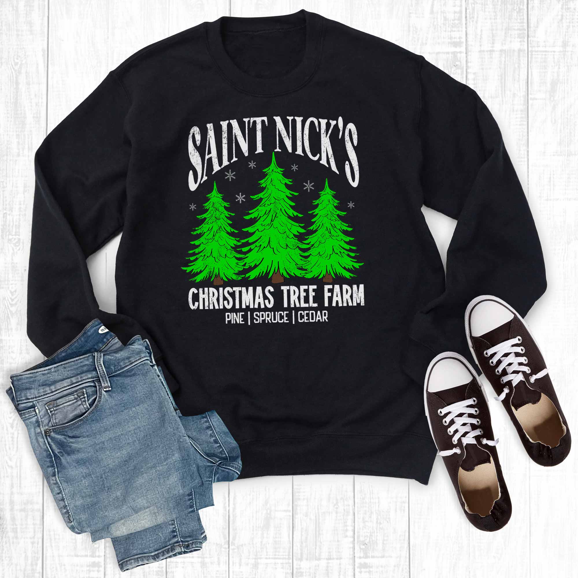 Saint Nicks Christmas Tree Farm Sweatshirt