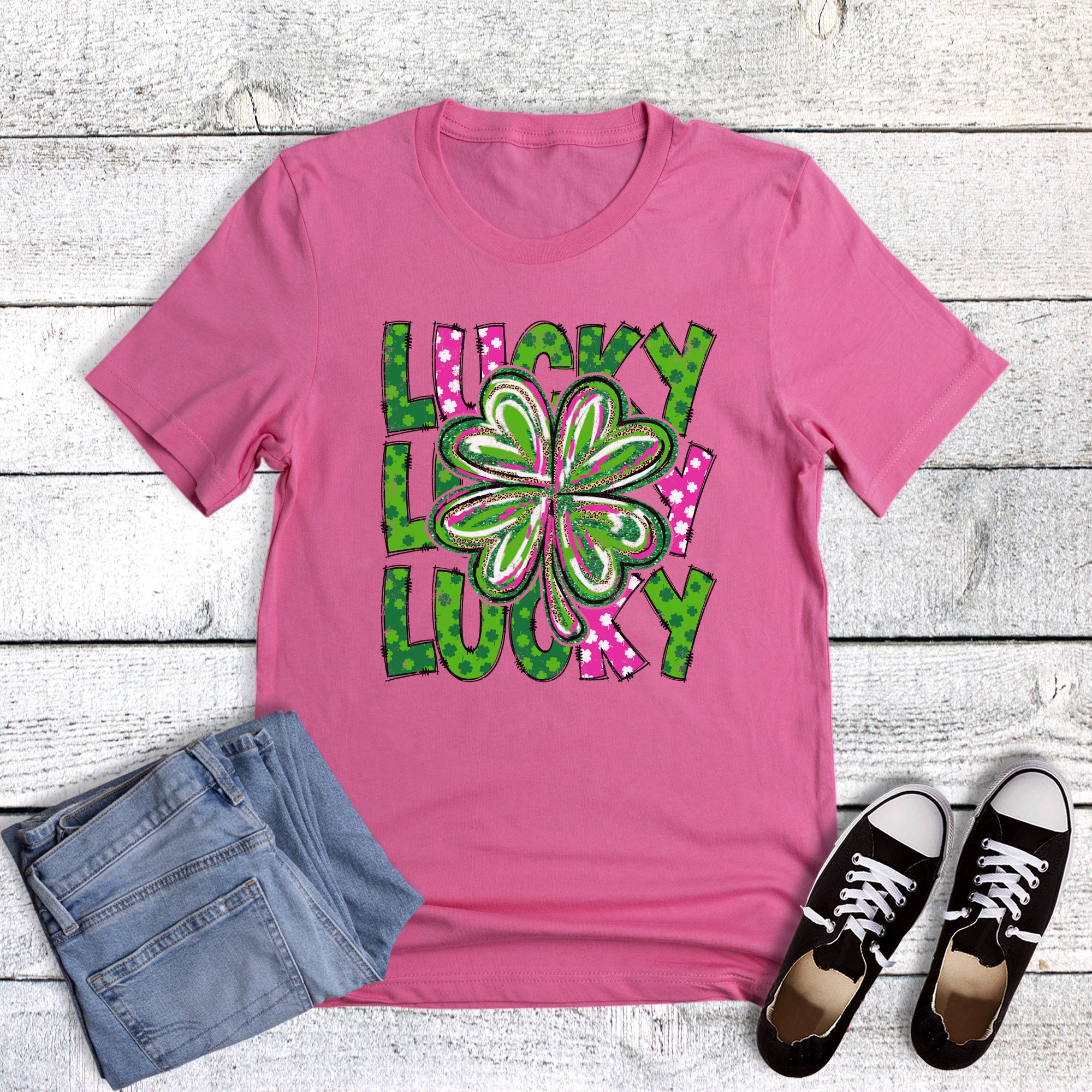 St. Patty's Day Pink Lucky Clover