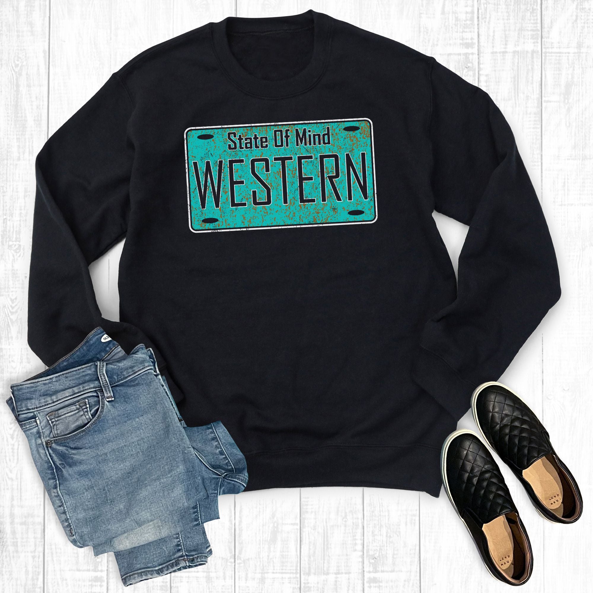 Sweatshirt  Western State Of Mind Black