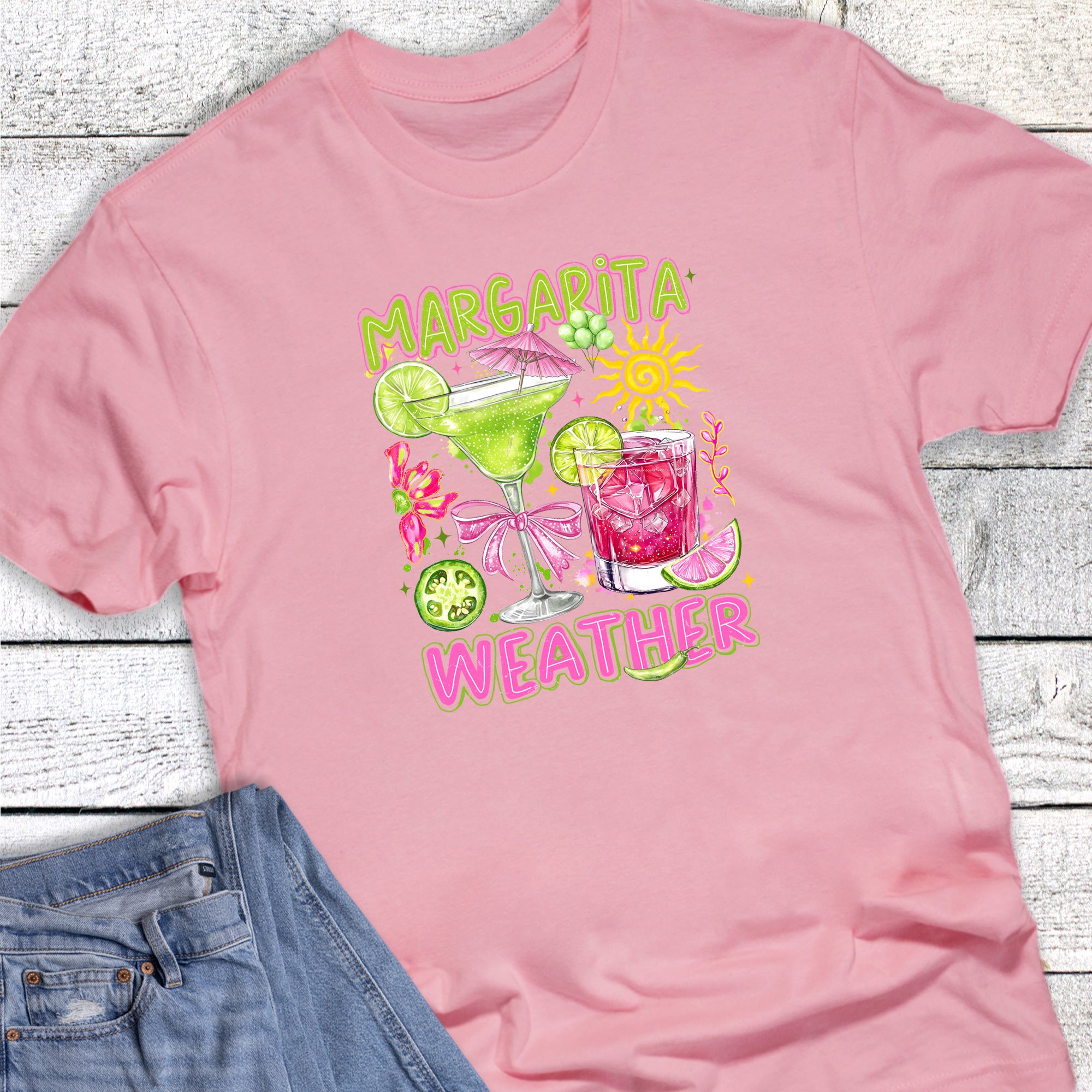 Summer Time Margarita Weather Graphic Tee
