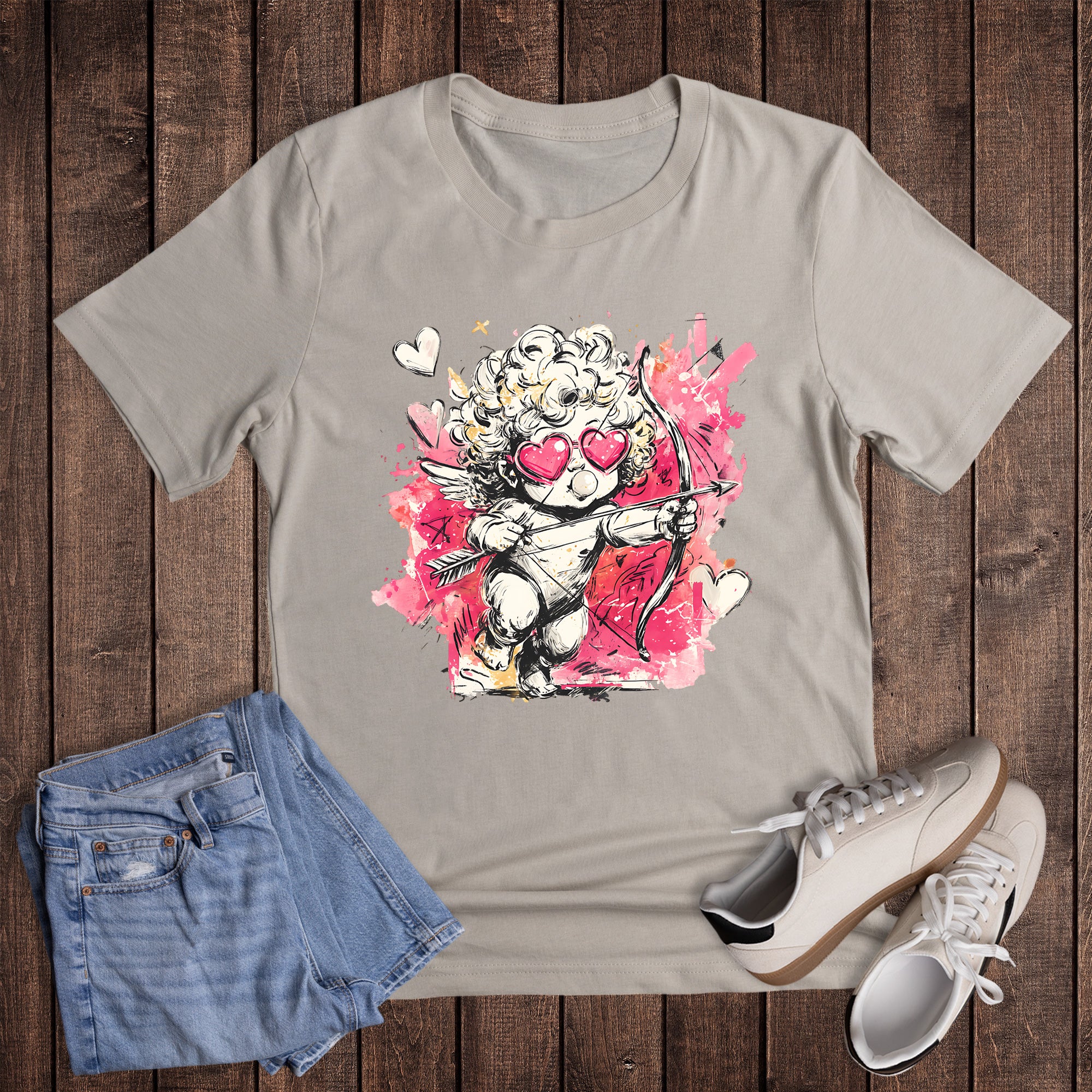 Valentine Brushstroke Cupid