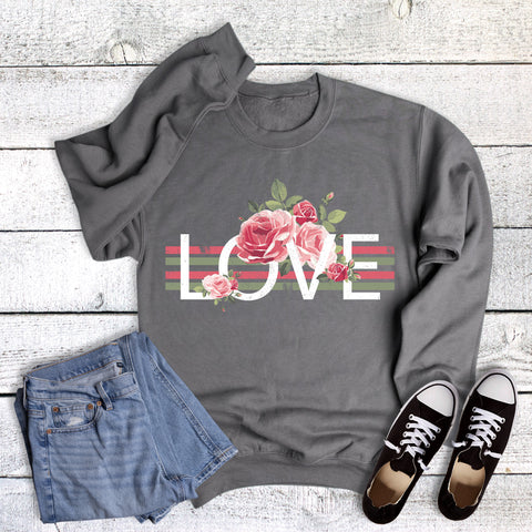 Valentine Love Roses Sweatshirt
