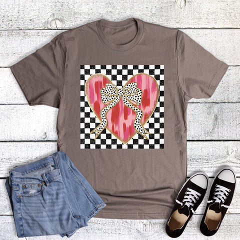 Valentine's Check Coquette Brushstroke Heart