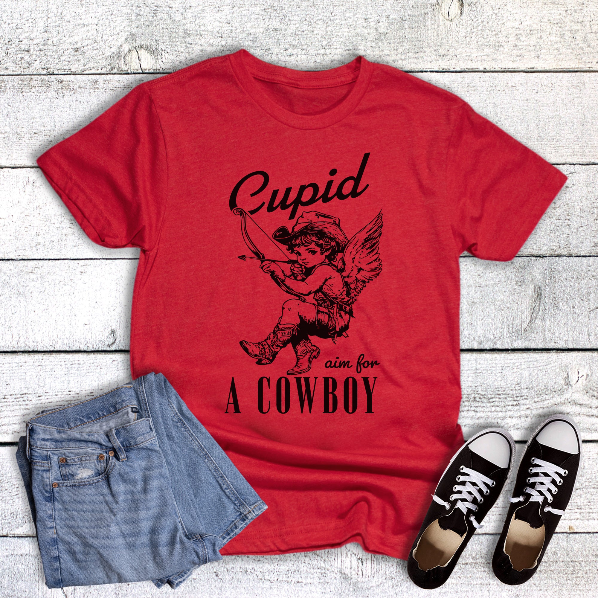 Valentine's Cupid Aim for a Cowboy