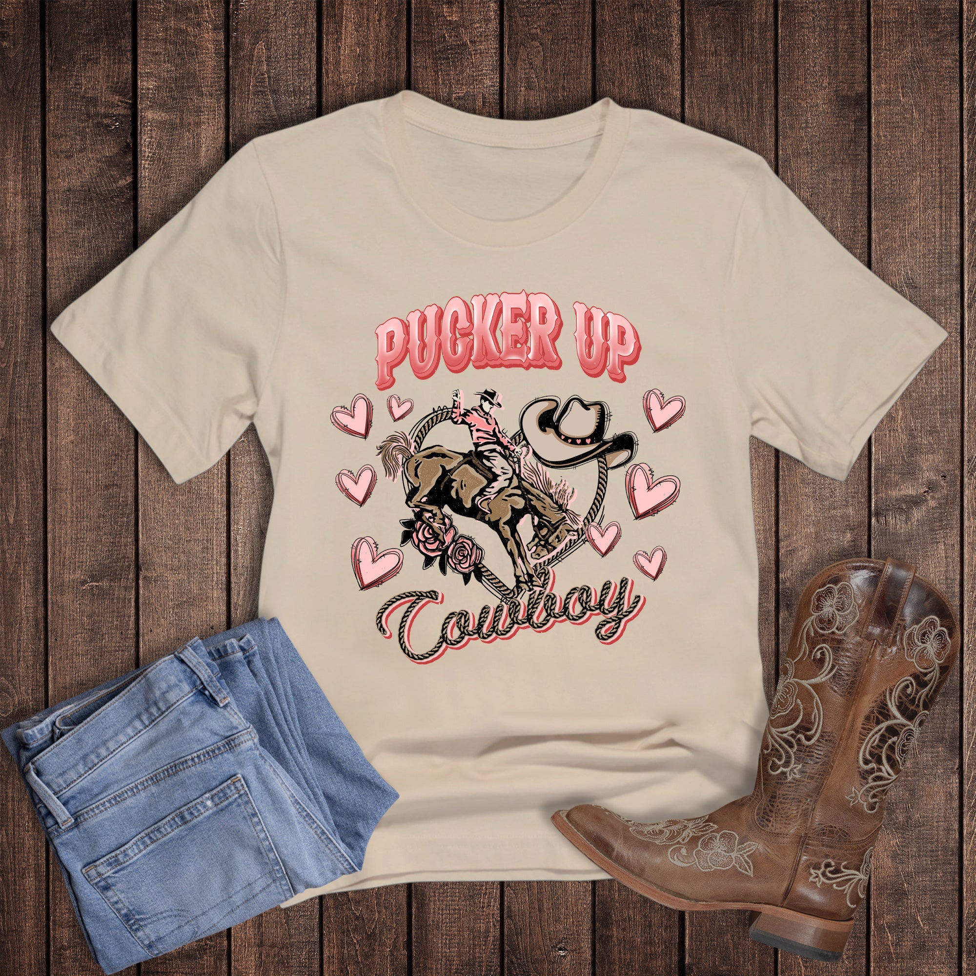 Valentines Western Pucker Up Cowboy