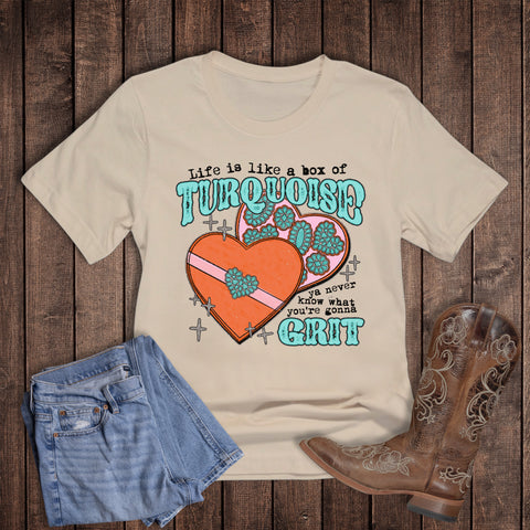 Valentine's Western Turquoise Grit