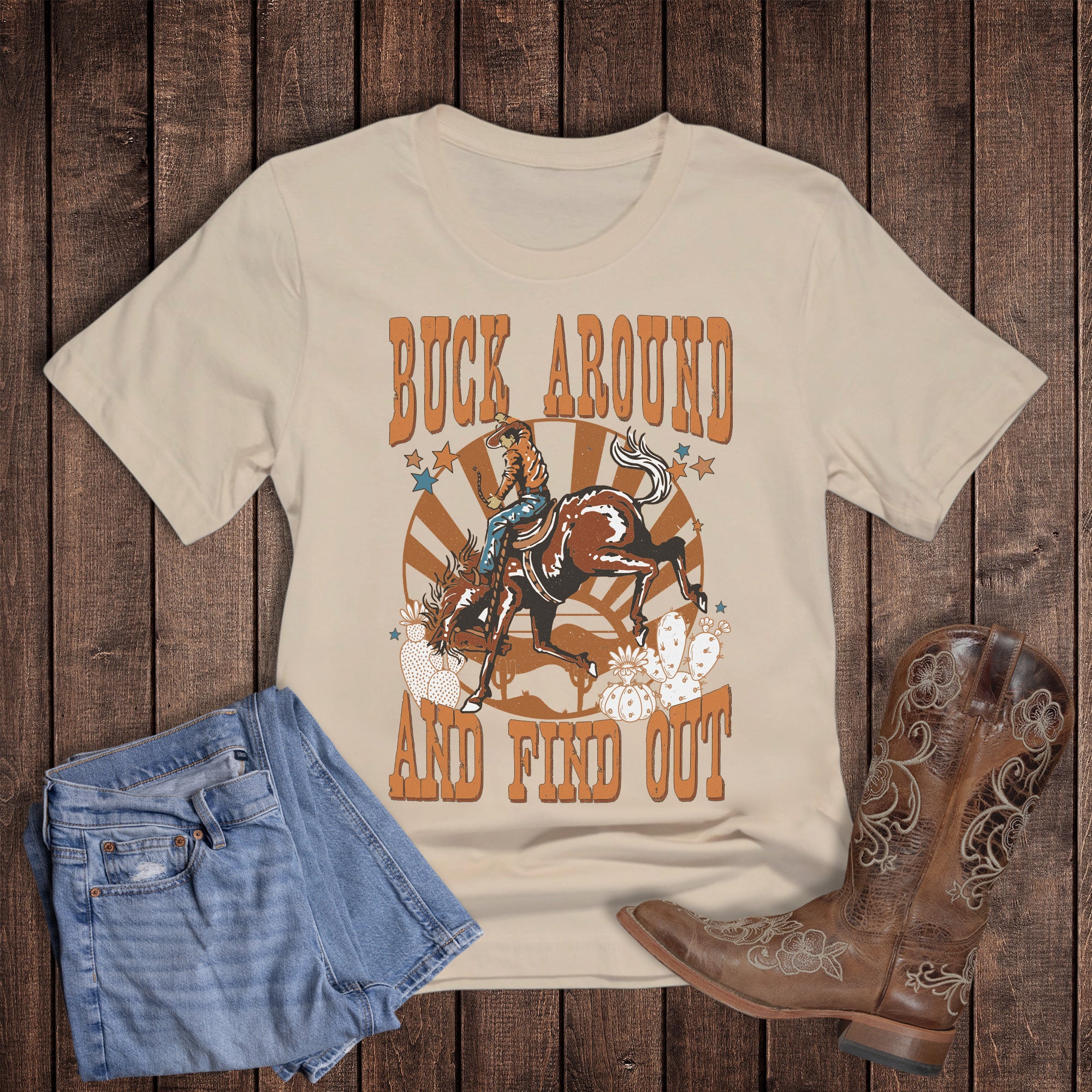 Western Buck Around Find Out Cactus