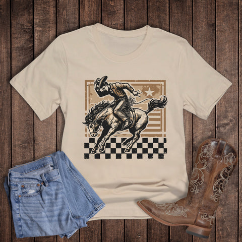 Western Bucking Horse Cowboy