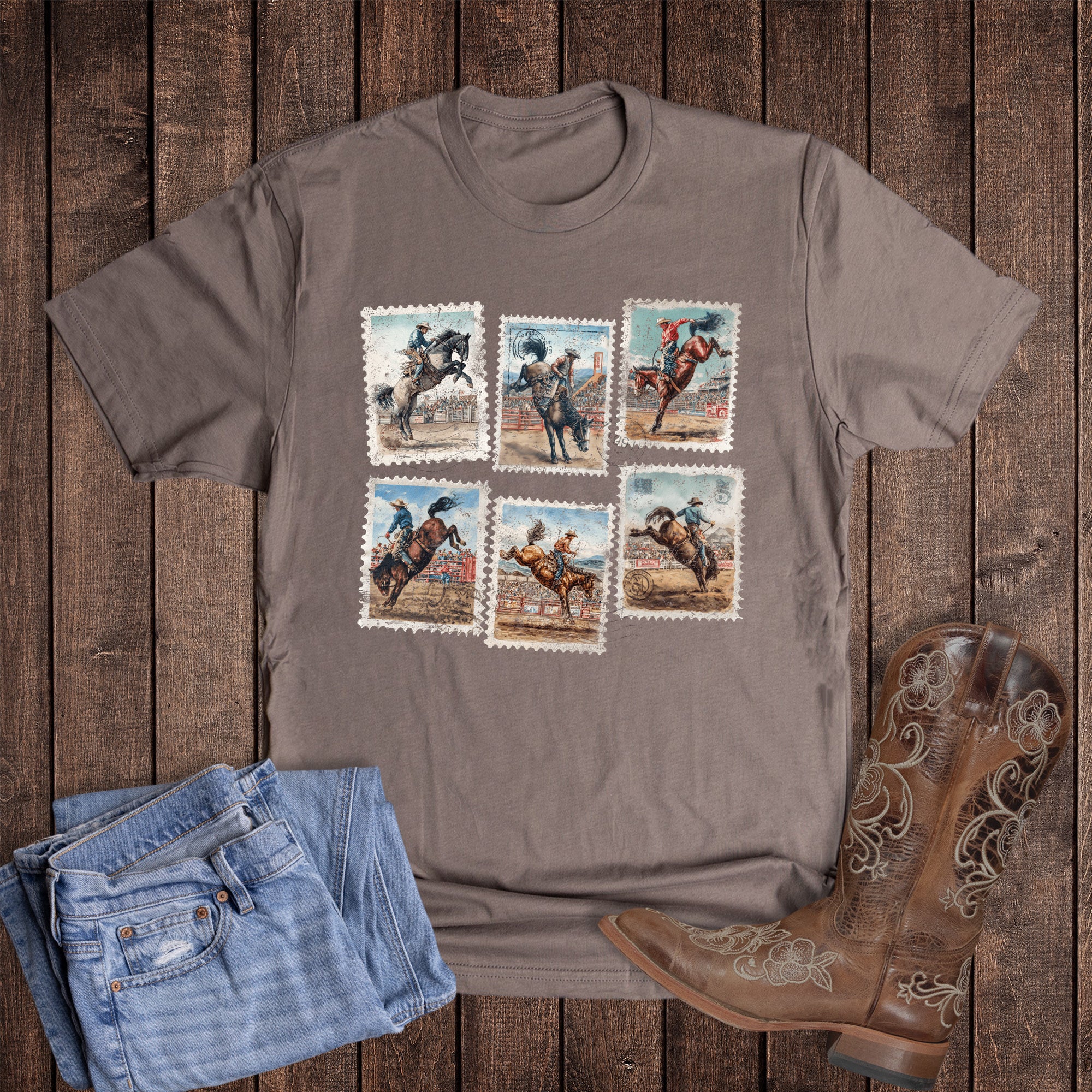 Western Bucking Horse Stamps