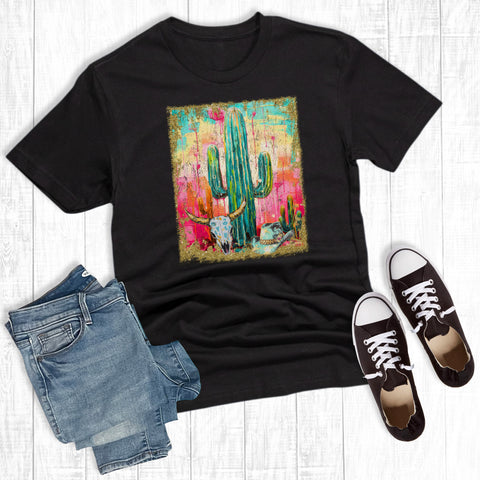 Western Colorful Desert Cactus