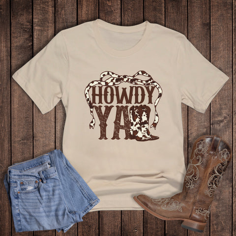 Western Cow Print Howdy Y'all