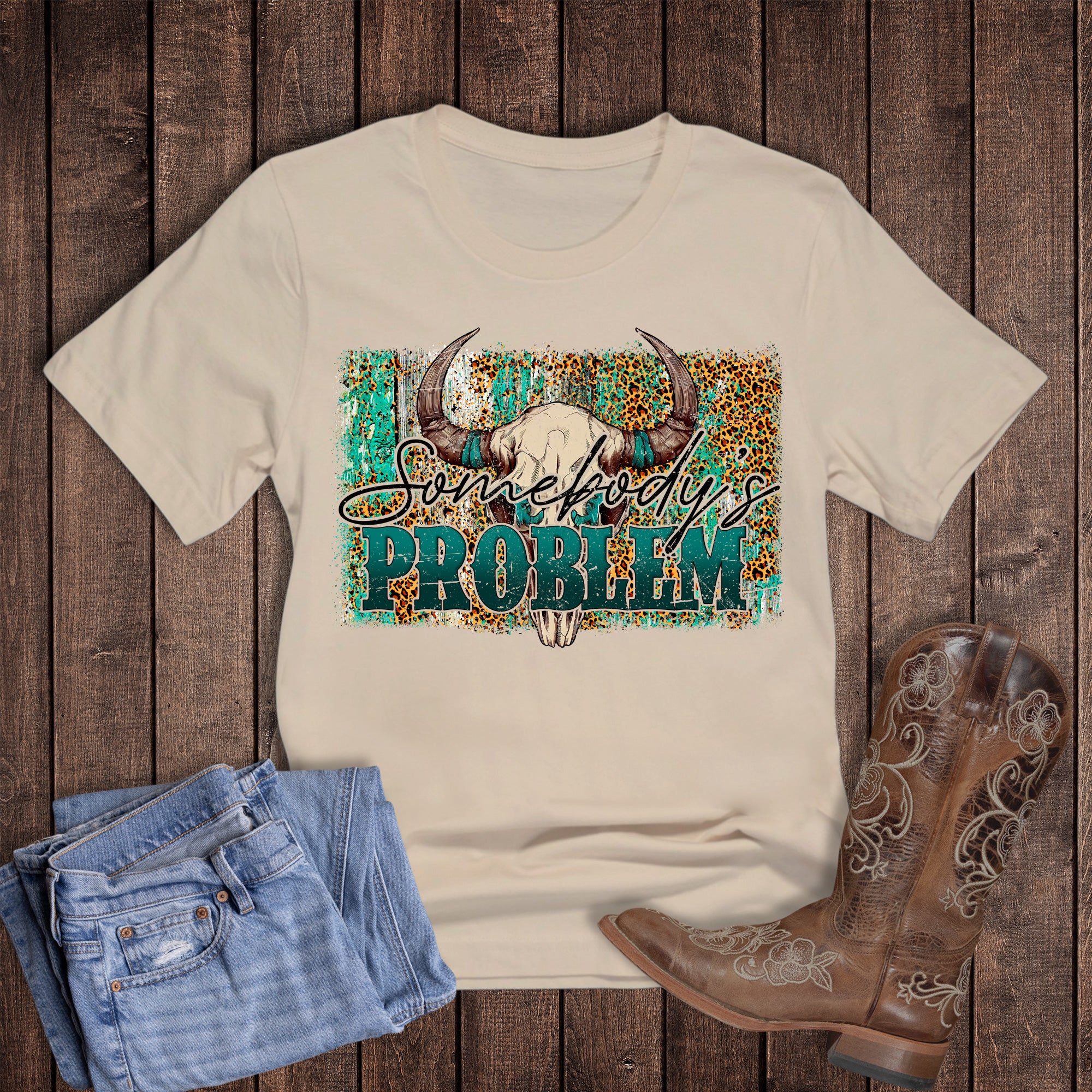 Western Cow Skull Somebody's Problem