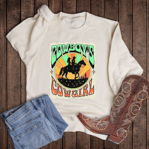 Western Cowboy's Cowgirl Graphic Sweatshirt