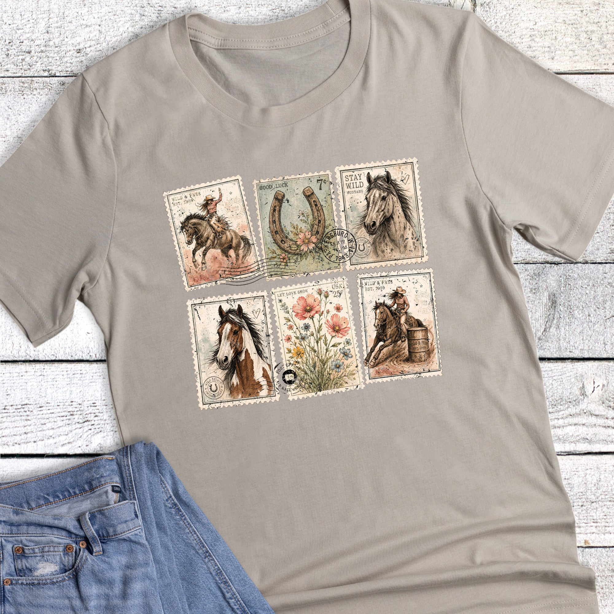 Western Cowgirl Boho Stamps