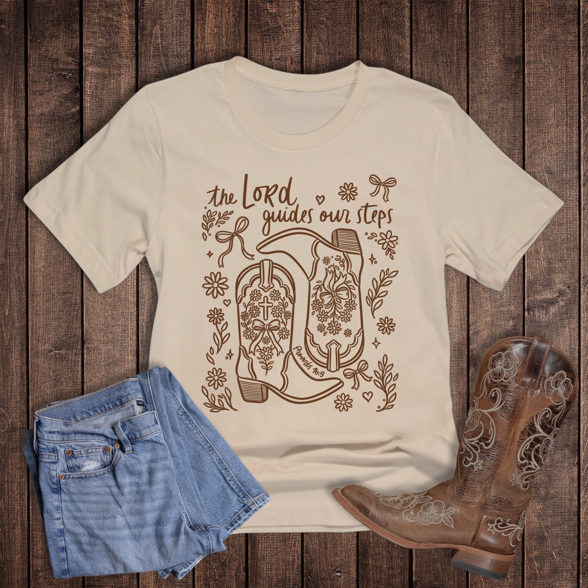 Western Faith Boots Lord Guides Our Steps