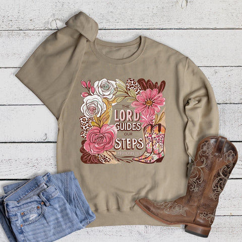Western Faith Lord Guides Our Steps Sweatshirt