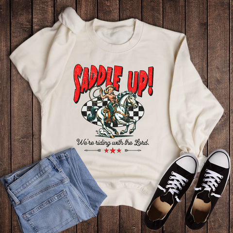 Western Faith Riding with the Lord Graphic Sweatshirt