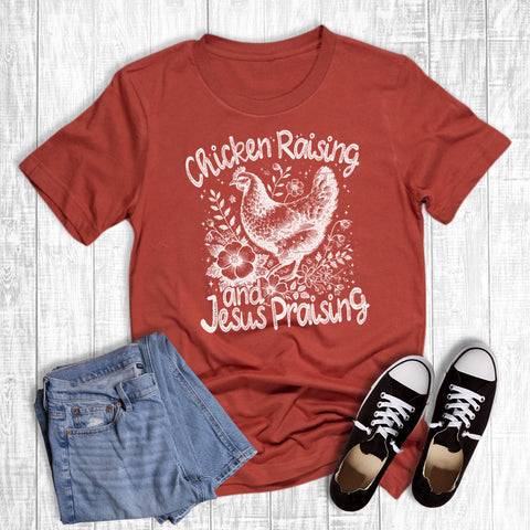 Western Funny Mama Chicken Raising and Jesus Praising