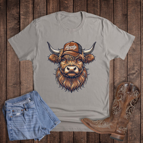 Western Highland Cow with Howdy Cap